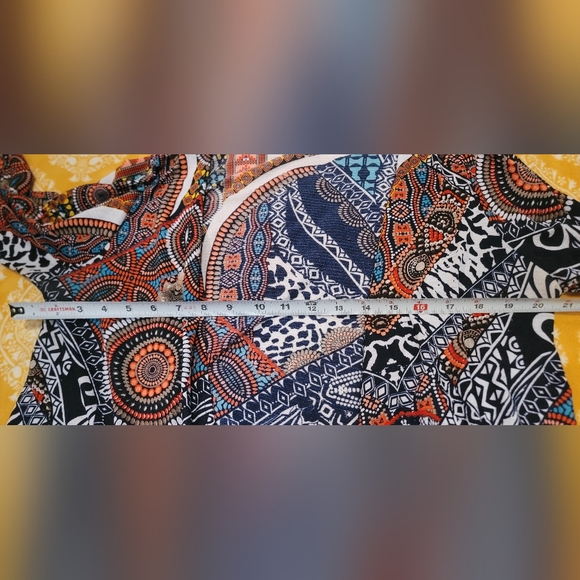 SJS Bohemian Style Colorful Cardigan With Tassels Sz L - Picture 12 of 13